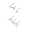 Ipetboom 2sets Stainless Steel Beauty Scissors Set Precision Brow Beard