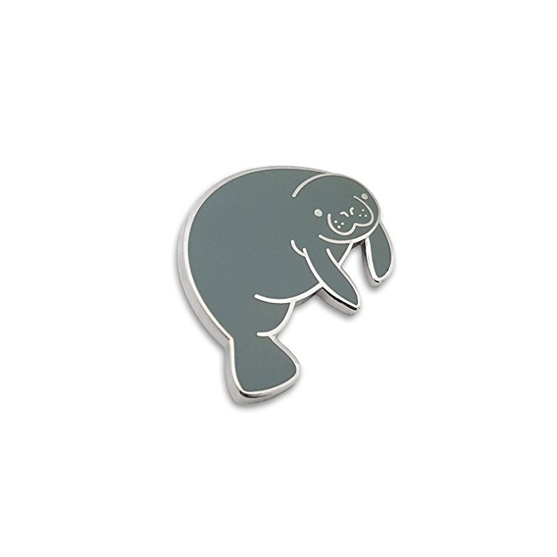 Pinsanity Cute Manatee Enamel Lapel Pin