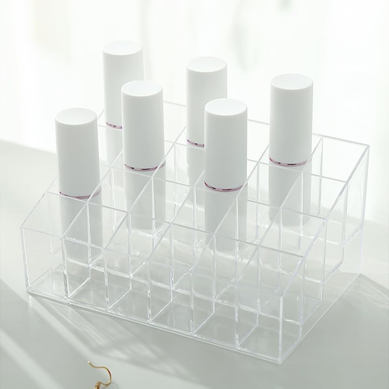 QUANTALY Lip Storage, 24 Pieces, Cosmetic Storage, Lip Stand, Tabletop,