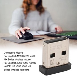 USB Receiver, 2.4G Wireless USB Dongle Mouse Receiver Adapter, Replacement Receiver Fit for M590 M720 M570 for K230 K270 K375S K400PLUS K780 Mouse
