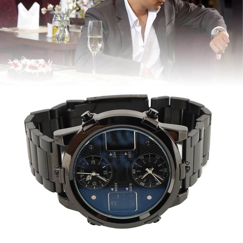 Men Wrist Watch with Alarm Clock Fashionable 30m Waterproof Backlight