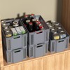 Afromy 12-Pack Large Stacking Basket, Plastic Storage Organizer Bins