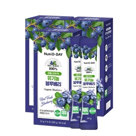 Nutri D Day Real 100% Organic Blueberry Sticks 20g×14 packs, 3, various uses, 3 / 뉴트리디데이 리얼 100프로 유기농 블루베리 스틱 20g×14포 3개 다양한활용 3개