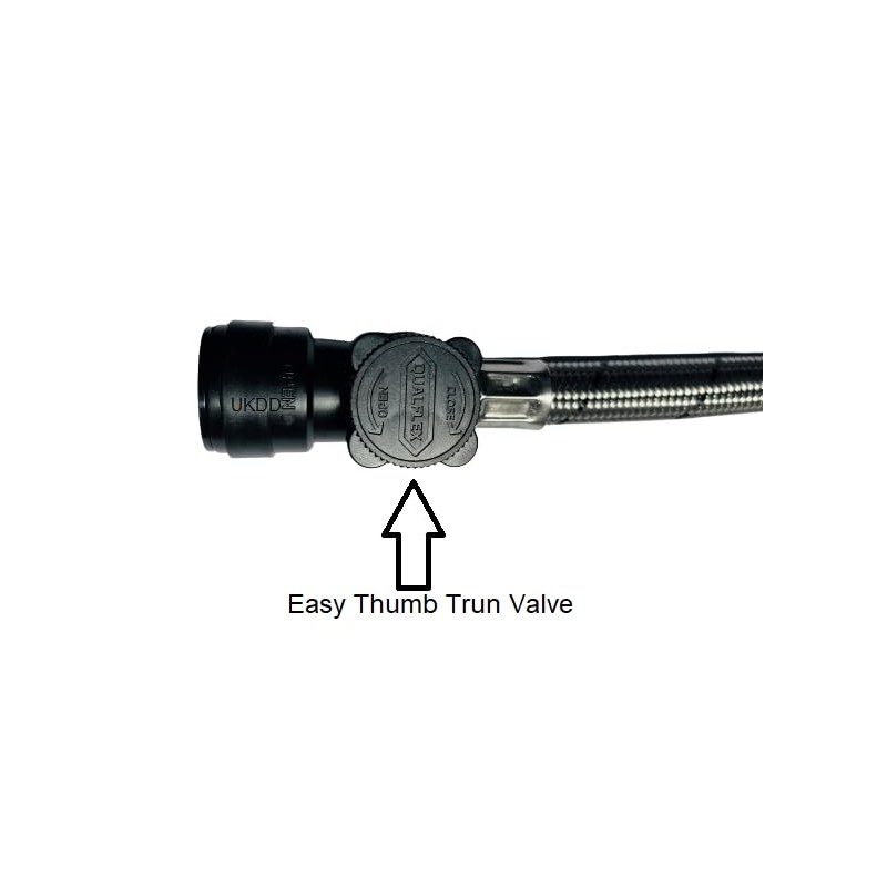 Flexible Tap Hose Connector Pack of 2 - Compression or