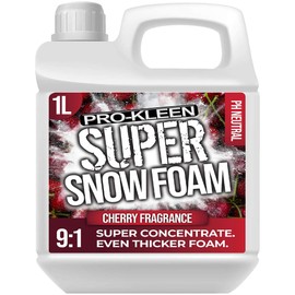 Pro-Kleen Super Snow Foam Car Shampoo 1L - Produces Extra Thick Foam - pH Neutral & Super Concentrate Formulav (Cherry)