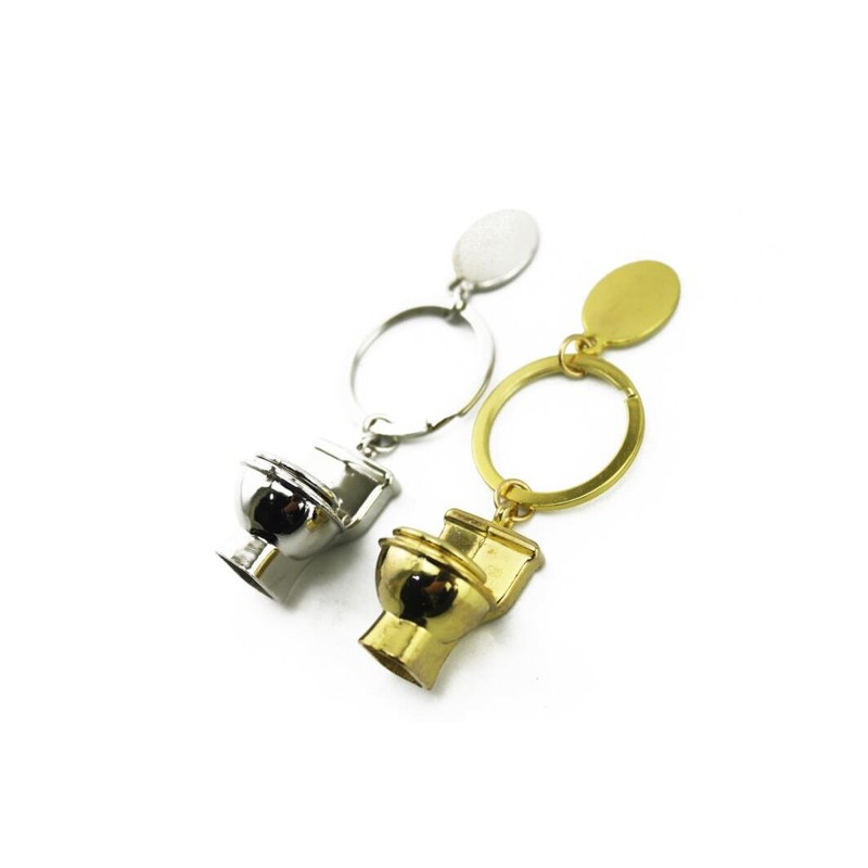 [naissant] Gold & Silver Toilet Bowl Pair Key Chain Luck