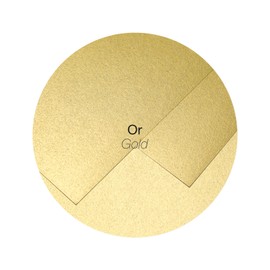 Clairefontaine 12890C - Pack of 25 Pollen Cards 13.5 x 13.5 cm, 210 g, Ideal for Your Invitations and Correspondence, Gold, 1 Pack