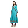 Yash Gallery Parche de algodón para mujer, Angrakha Kurta, Azul
