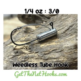Unbranded 5  Pack 1/4 Oz Weedless Bass Fishing Tube Jig Hook With 3/0 Mustad 32746 Bln