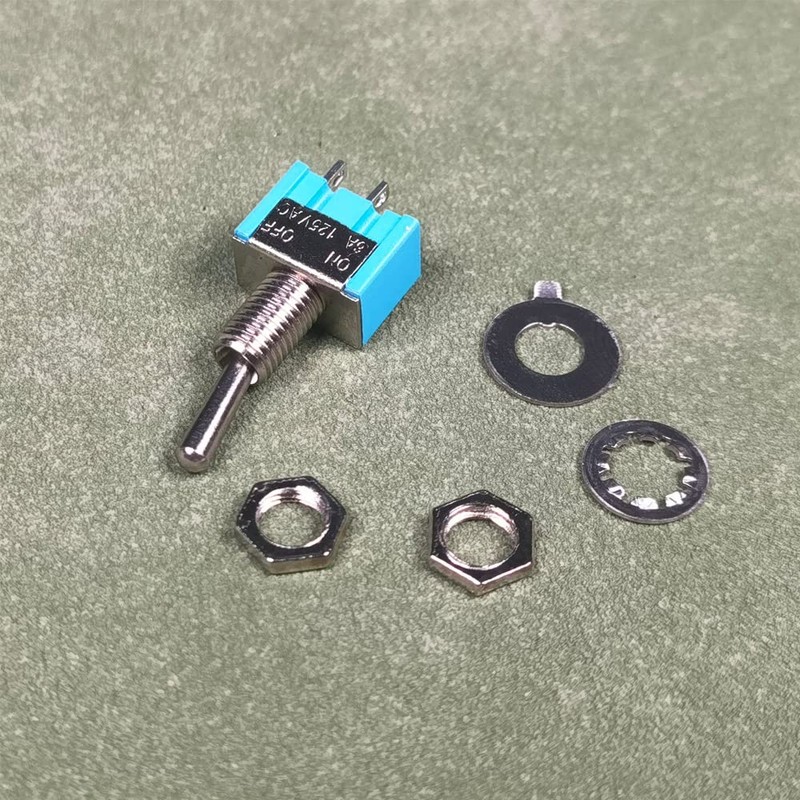 KILIGEN 12pcs SPST 6A/125VAC, 3A/250VAC Mini Toggle Switch Miniature On/Off