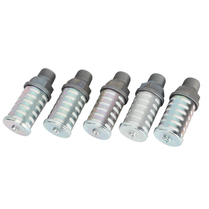 5Pcs Pneumatic Air Compressor Muffler High Pressure Resistant Air Exhaust