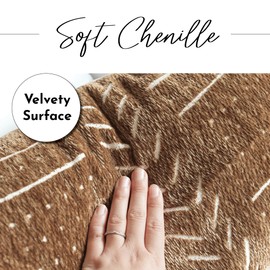 BlissBlush Brown Decorative Throw Pillow Covers 18X18, Set of 2, Boho Farmhouse Cushion Cover, Cozy Soft Accent Pillowcase for Couch Sofa Bed Living Room Home Décor