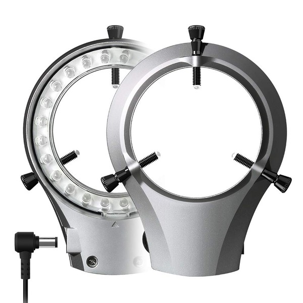 Micronet SIMPLE5 LED Ring Lighting, High Brightness, Dimmable, For Microscopes + S5-CFST Transparent Protection Filter Set