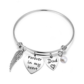Pulsera Memorial de bobauna Forever en mi corazón pulsera regalo Sympathy para en memoria de ser querido