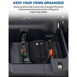 JOYTUTUS Rear Under Seat Dividers Compatible with Ford Maverick 2024 2023 2022, FITS under seat organizer with Molle Panel Maverick Under Seat Storage Accessories