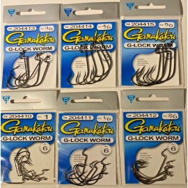 Gamakatsu Hook G-Lock G Lock Extra Wide Gap Worm NS Black - Choose - 2