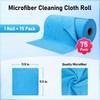 HOMERHYME HOMERHYME Microfiber Cleaning Cloth Roll, 75 Pack Tear Away