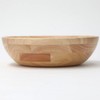 Nitori 8964236 Wooden Bowl, Round Bowl, Rubber, 9.4 inches (24