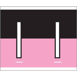 1-1/2" H x 1-1/4" W Black/Pink Kardex PSF-139 Compatible 1-1/4" Alpha Labels 'I' (500/Roll) - TBBS-139-I