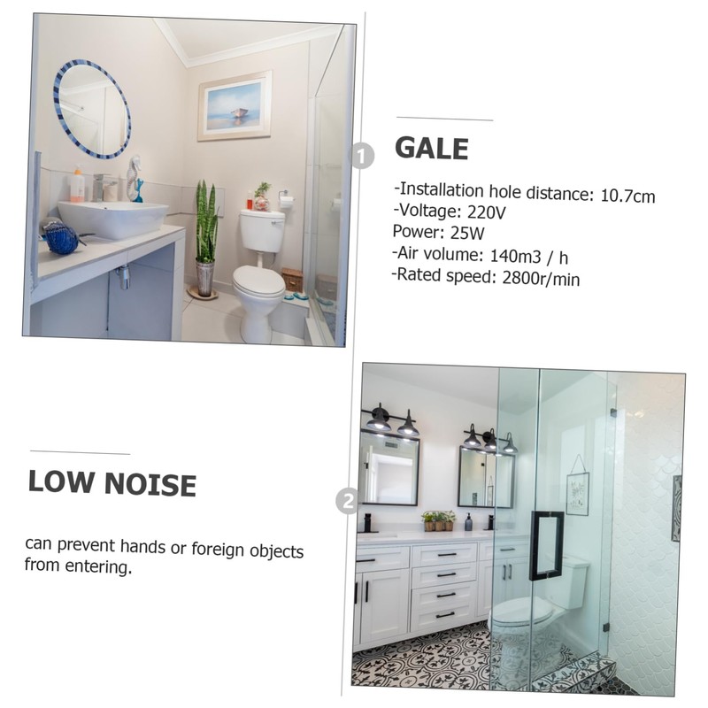 Gadpiparty Bathroom Ventilation Fan Wall Mount Exhaust Fan for Kitchen