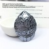 Natural Terahertz Pendant Peacock Pattern Carved Energy Stone Hanging Ornament