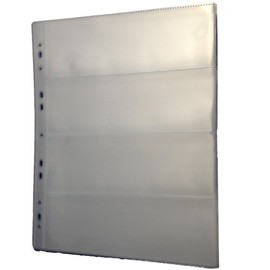10 x A4 Collector - Storage Album Pages - Acid Free - Banknotes - Trading Cards - Photography (4h Pockets)