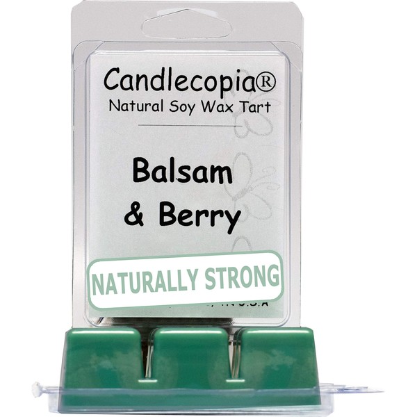 Candlecopia Balsam and Berry Strongly Scented Hand Poured Vegan Wax Melts, 12 Scented Wax Cubes, 6.4 Ounces in 2 x 6-Packs
