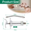 30ml Reusable Goat Syringe with 2 Drench Nozzle,Adjustable Dosage Detachable