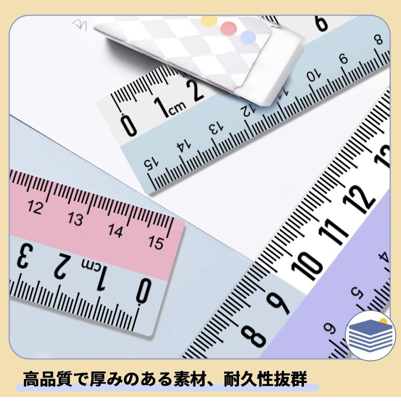 KASELIN Transparent Straight Ruler, 6.9 inches (15 cm), 3 Pieces,