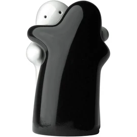 Salt and Pepper Shakers Cute Decorative Novelty Hugging Shakers Couple Set Black and White Modern and Vintage Hug Design Easy to Refill and Dispenser Shaker Set,2PCS