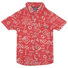 Tommy Bahama Boys Woven Button-Down Shirt, Woven Button Down Shirt for Boys (Pink Coral, Size 5/6)