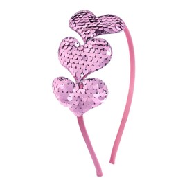 Dzrige Valentine's Day Heart Headband Sequin Love Hair Band Hoop Glitter Heart Shaped Hair Accessoires for Girls Women Valentine's Day New Year Wedding Birthday Party Gift