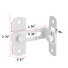 INIRET 2 Packs Flip Door Sliding Latches，Matte White 90 Degree