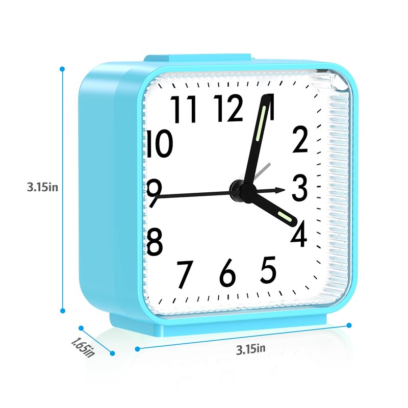 Alarm Clock, Analog Loud Bell Sound, Alarm Backlight, Continuous Second