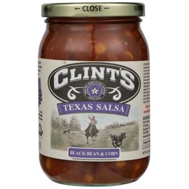 Clints Black Bean and Corn Salsa Sauce, 16 Ounce