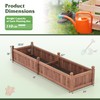 S AFSTAR Wooden Raised Garden Bed, 91"L x 24"W x