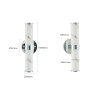 2 Pack 14 Inch LED Modern Wall Sconces Chrome Resin