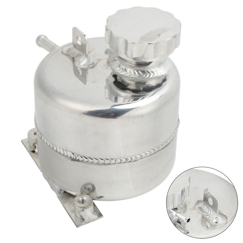 Radiator Coolant Expansion Water Tank Aluminium Alloy Polished Replacement for