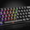 dagaladoo Black Clear keycaps,Japanese keycaps,PC Material,Transparent Keyboard caps,OSA Profile Keycaps