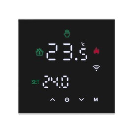 MincoHome Smart Thermostat Touch Screen WiFi Enabled Programmable Temperature Control For Electric Heating/Gas Boiler Save Energy (Black Gas Boiler)