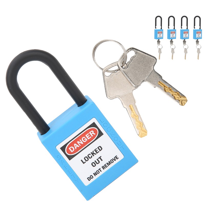 5Set 38mm Lockout Tagout Lock Nylon Durable Dustproof Insulated Safety