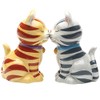 Striped Kissing Kittens Magnetized Tabby Cats Salt And Pepper Shaker