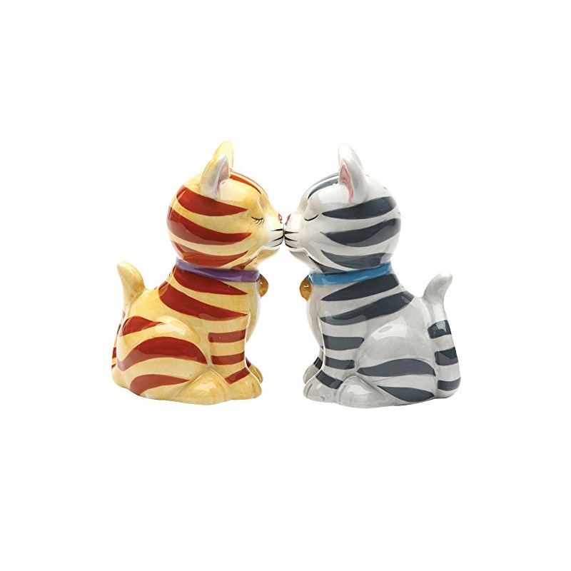 Striped Kissing Kittens Magnetized Tabby Cats Salt And Pepper Shaker