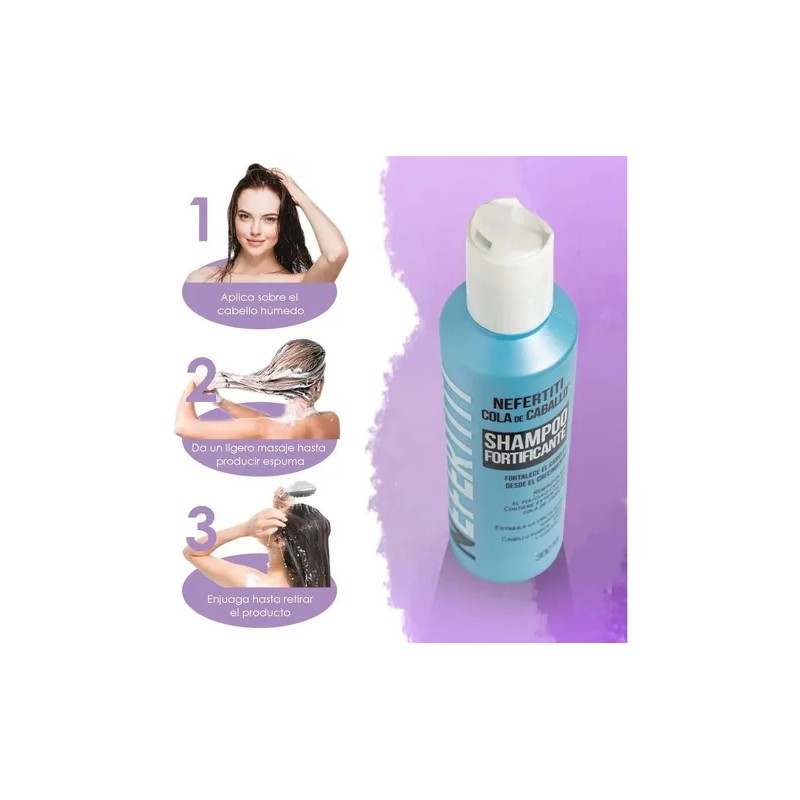 Shampoo Cola De Caballo Para Crecimiento Nefertiti De 300 Ml