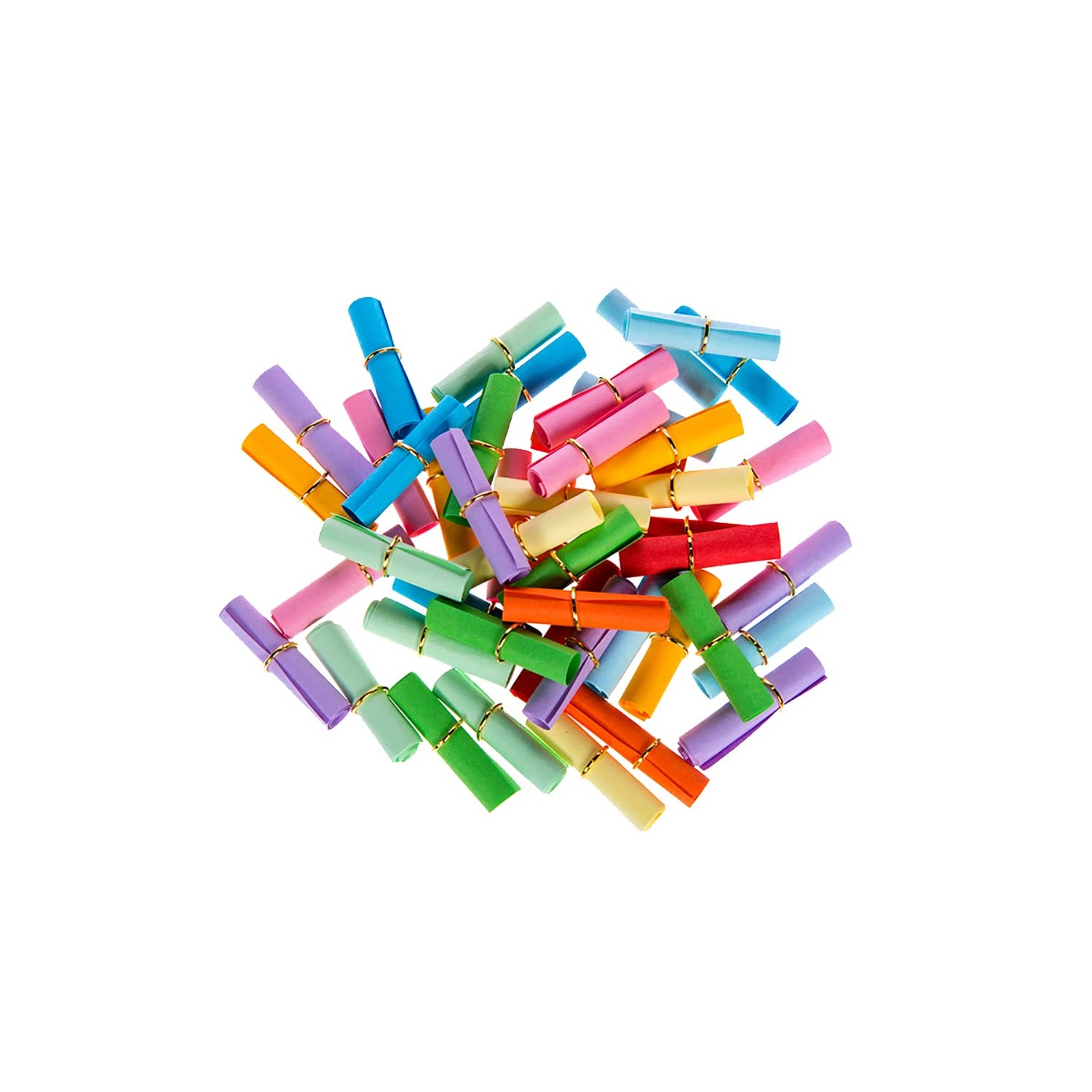 ccHuDE 100 Pcs Mini Colorful Paper Scrolls Write on It Valentine ...