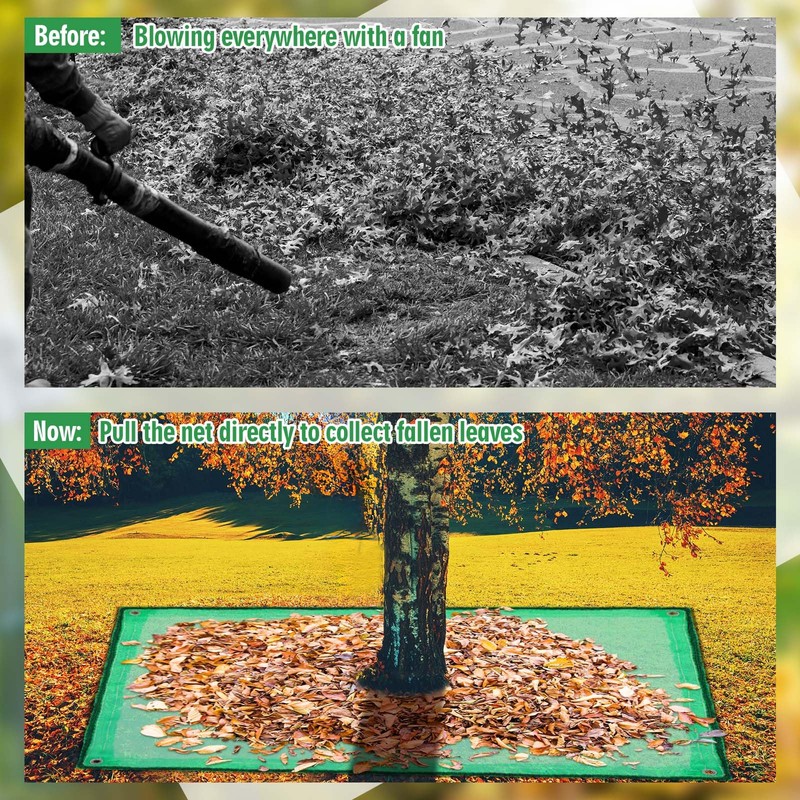 Yoojahow 20 x 28 ft Leaf Collection Net with Stakes