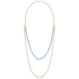 Breil KALEIDO Collection Steel Necklace with a Size of 52 cm for Women, Alloy Steel, Jade Gold