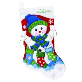 Design Works Crafts Felt Stocking Kit, Acrylic, Various