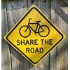 Share The Road 12" x 12" Tin Road Sign Bike
