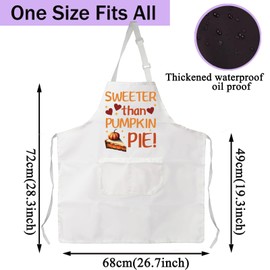 CENWA Pumpkin Pie Apron Baker Gift Sweeter Than Pumpkin Pie Baking Apron Cooking Kitchen Pastry Chef Gift Thanksgiving Gift, Pumpkin Pie, 72*68 cm (28.34*26.77inch)